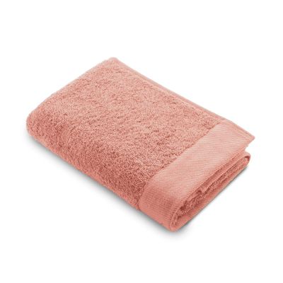 coral pink recycled cotton towel